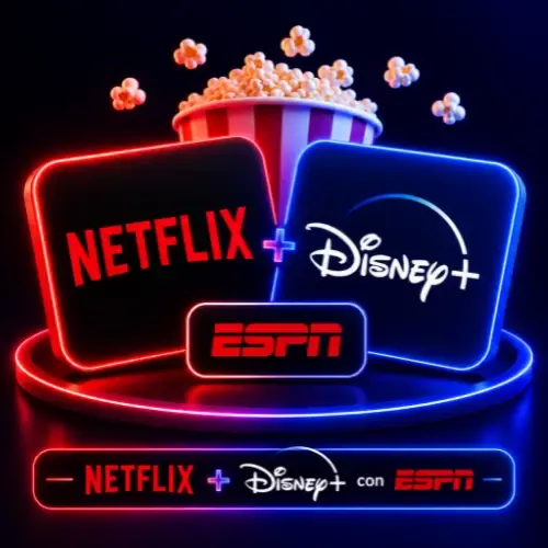 Product image - Netflix + Disney+ con ESPN