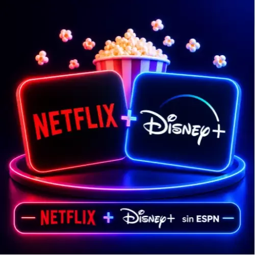 Product image - Netflix + Disney+ sin ESPN