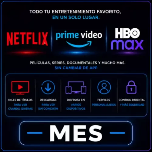 Product image - Netflix + Prime Video + HBO Max