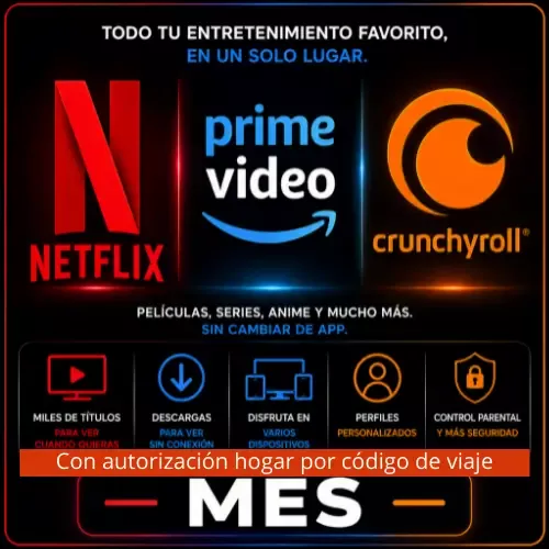 Product image - Netflix + Prime Video + Crunchyroll