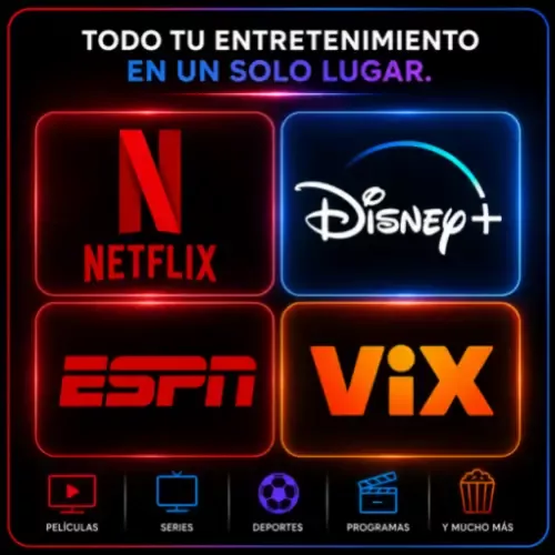 Product image - Netflix + Disney+ con ESPN + ViX