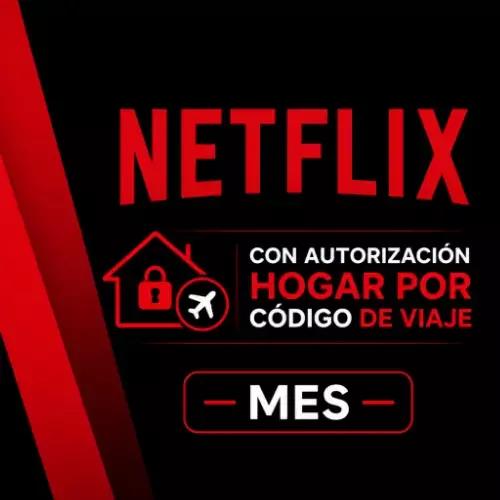 Product image - Netflix - Con autorización hogar por código de viaje - mes