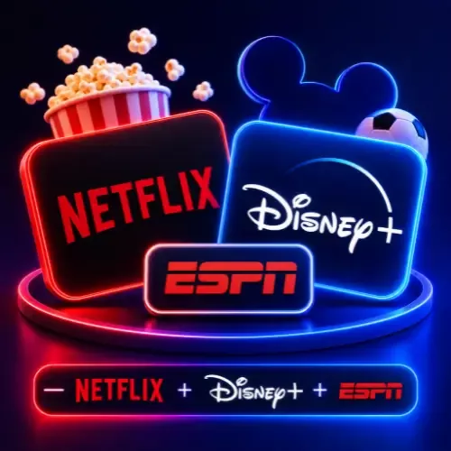 Product image - Netflix + Disney+ con ESPN