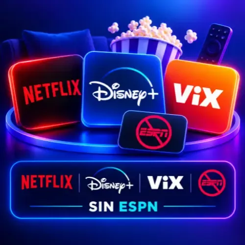 Product image - Netflix + Disney+ sin ESPN + ViX