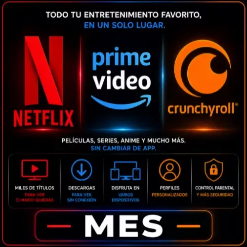 Product image - Netflix + Prime Video + Crunchyroll