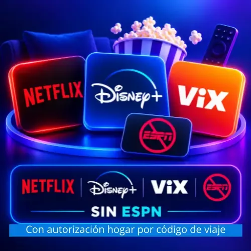 Product image - Netflix + Disney+ sin ESPN + ViX