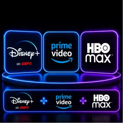 Product image - Disney+ sin ESPN + Prime Video + HBO Max