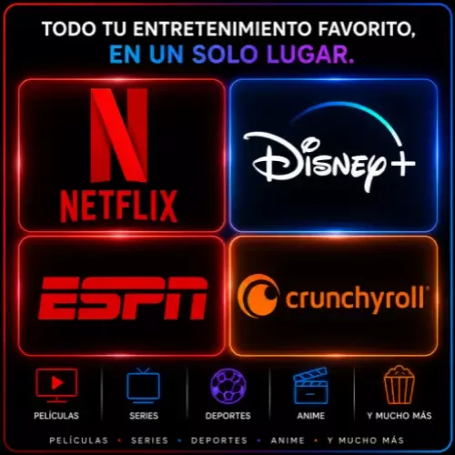 Product image - Netflix + Disney+ con ESPN + Crunchyroll